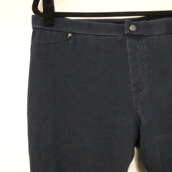 HUE | XL - extra large | Dark Blue Sleek Form-Fitting Slip-On Pants - Picture 3 of 16